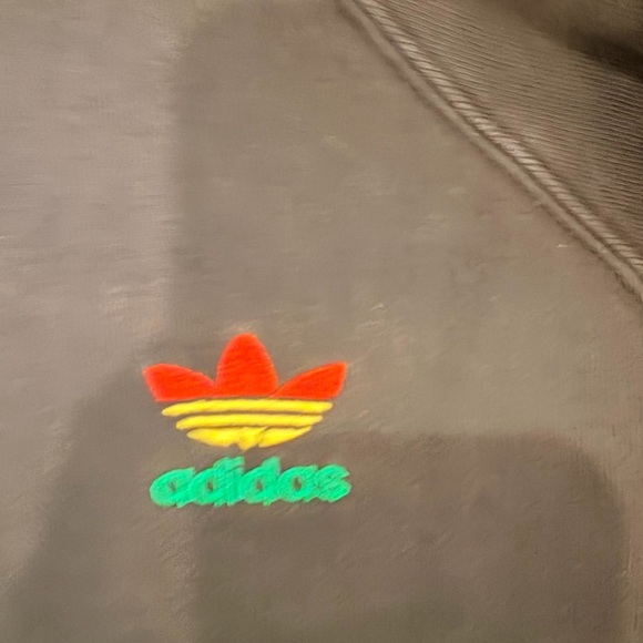 Adidas Men's Hoodie with Colorful Stripes Rasta - Picture 2 of 4